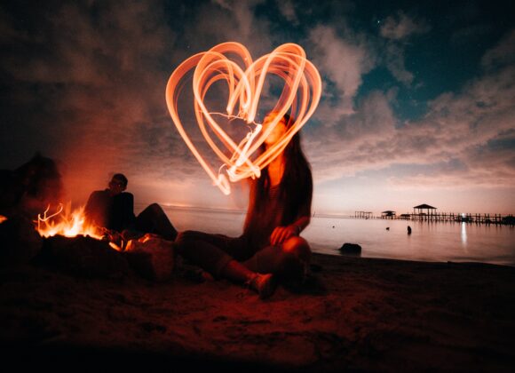 Beach Night Heart